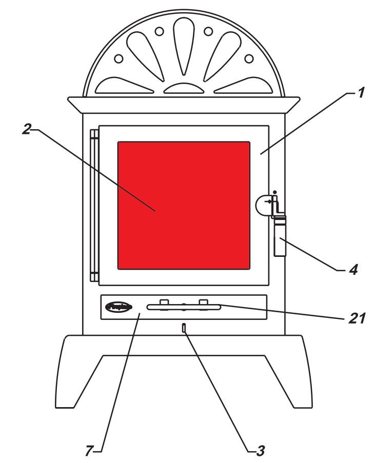 Fireplace Provance glas