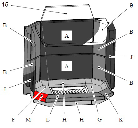 Haas-Sohn Prestige II 181.18 cegła przednia z lewej strony