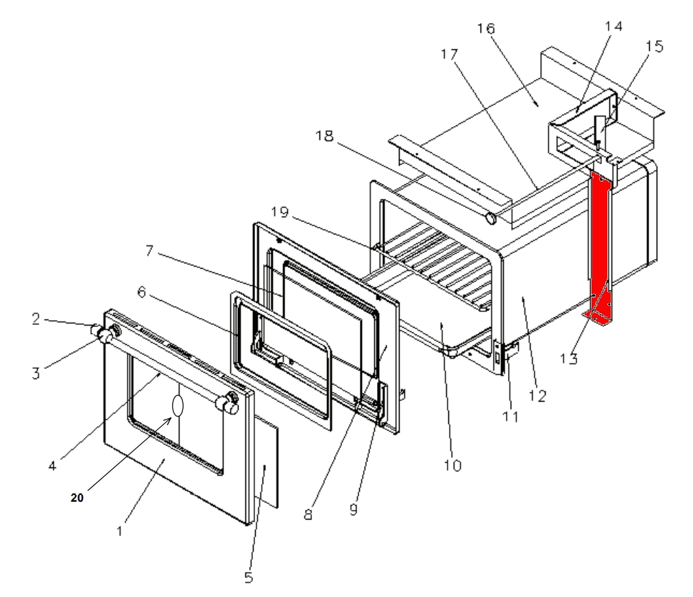 Wamsler K176A-90 Anheizklappenlager Halterung Wamsler K176A-90 Anheizklappenlager Halterung