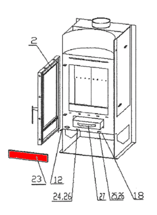 Oranier Skagen V Stehrost Holzfänger Oranier Skagen V Stehrost Holzfänger