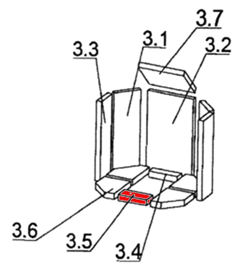 Oranier Kiruna 8 Bodemsteen voorkant A Oranier Kiruna 8 Bodemsteen voorkant A