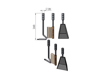 Termatech Kaminbesteck für Holzfachtür Termatech Kaminbesteck für Holzfachtür
