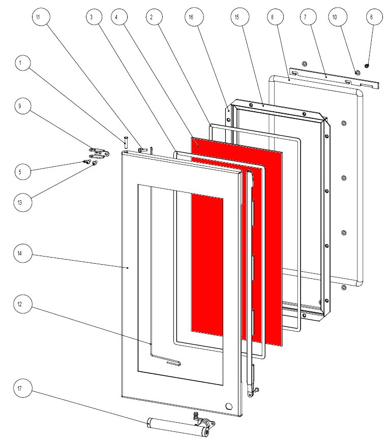 Austroflamm Glass Sichtscheibe mittig Austroflamm Glass Sichtscheibe mittig