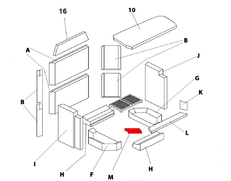 Haas-Sohn Exquisit 182.18 Voorste steen links boven
