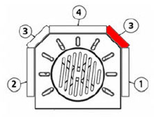 Haas+Sohn Leon 234.17 Seitenstein rechts hinten Feuerraumstein Haas+Sohn Leon 234.17 Seitenstein rechts hinten Feuerraumstein