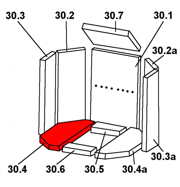 Oranier Tampere 8 cegła podłogowa z lewej strony D Oranier Tampere 8 cegła podłogowa z lewej strony D