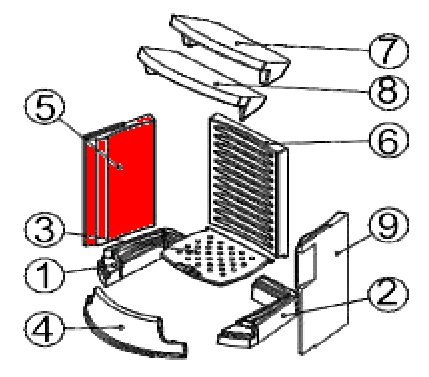 Austroflamm Diva pietra laterale a sinistra Austroflamm Diva pietra laterale a sinistra