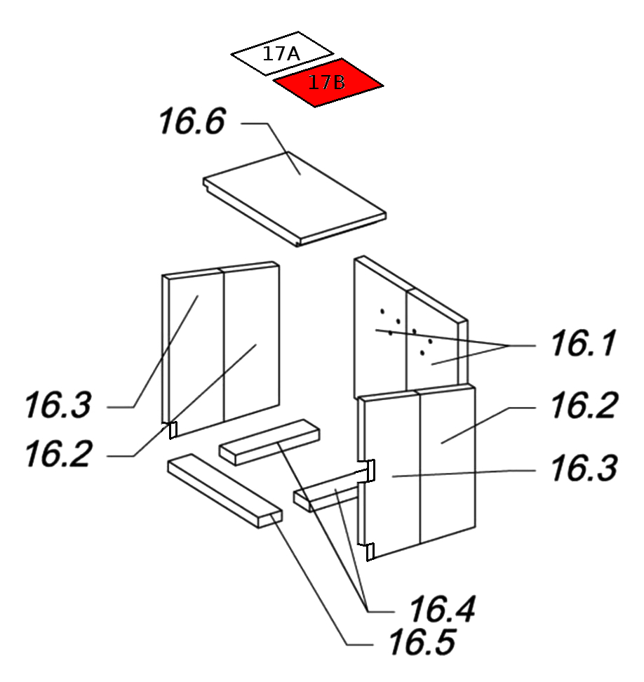 Justus Ohio Zugumlenkung oben rechts B Explosionszeichnung Justus Ohio Zugumlenkung oben rechts B Explosionszeichnung