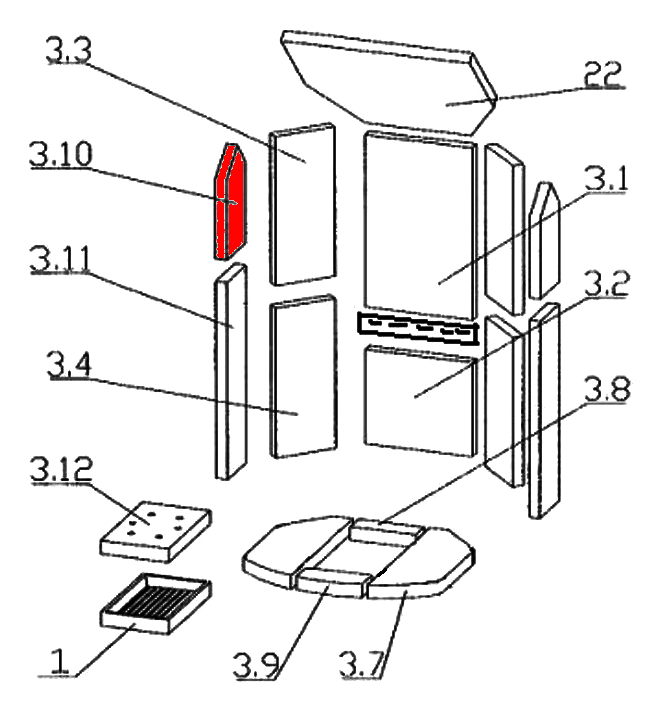 Oranier Arktis 8 Zijsteen links voorkant boven C Oranier Arktis 8 Zijsteen links voorkant boven C