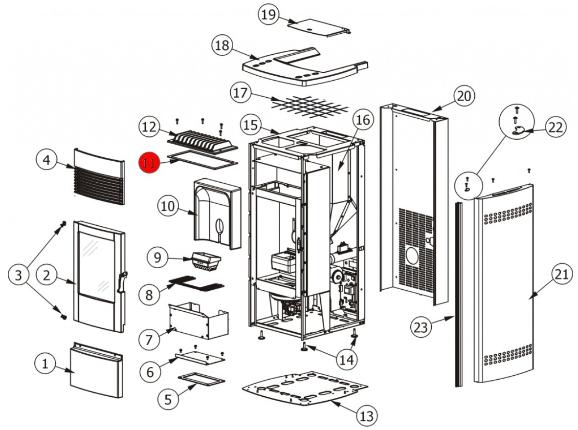 MCZ EGO-Air 1.0 pakning varmeveksler