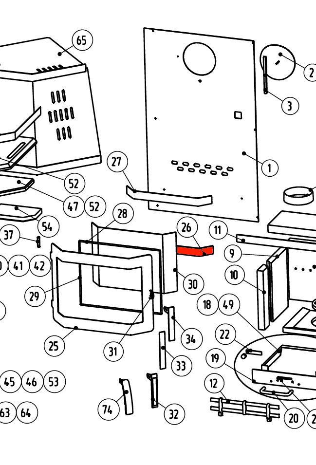 Wamsler PSF vinduesbeslag nede Wamsler PSF vinduesbeslag nede