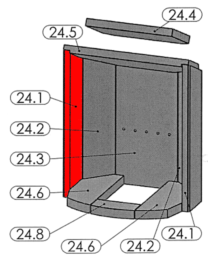 Oranier Pori 7 Zijsteen links voorkant A Oranier Pori 7 Zijsteen links voorkant A
