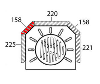 Haas+Sohn Nordal 249.17 Seitenstein links hinten Feuerraumstein Haas+Sohn Nordal 249.17 Seitenstein links hinten Feuerraumstein