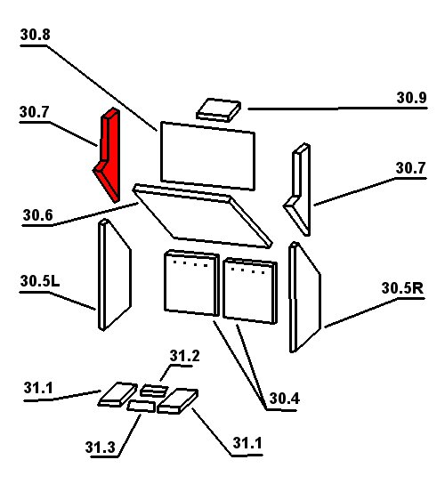 Oranier Malmö 6 Afscherming links A Oranier Malmö 6 Afscherming links A