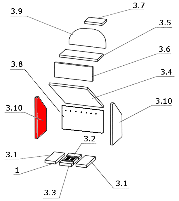 Oranier Stockholm 6 Seitenstein links A Brennraumstein  Oranier Stockholm 6 Seitenstein links A Brennraumstein