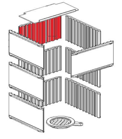 Kleining Dorella L8 płyta tylnej ściany na górze Kleining Dorella L8 płyta tylnej ściany na górze