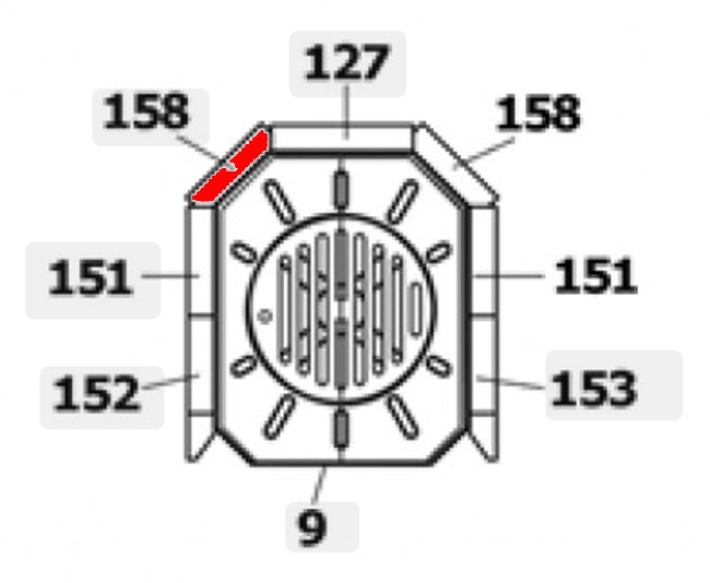Haas-Sohn Uppsala 2 269.15 cegła tylnej ściany z lewej strony Haas-Sohn Uppsala 2 269.15 cegła tylnej ściany z lewej strony