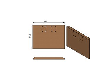 Termatech TT40 Rückwandstein Feuerraumstein Termatech TT40 Rückwandstein Feuerraumstein