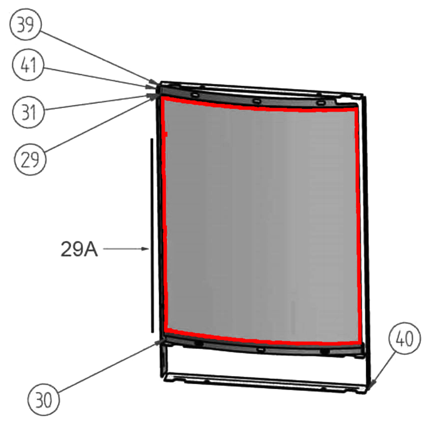 Oranier Hera R glasruit afdichting D Oranier Hera R glasruit afdichting D
