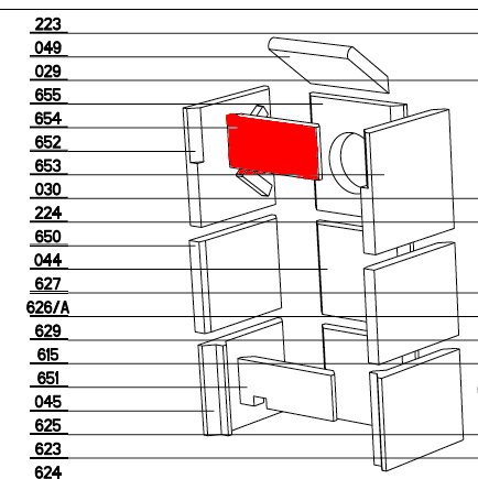Thorma Visgö II Vorderstein oben Brennraumstein Thorma Visgö II Vorderstein oben Brennraumstein