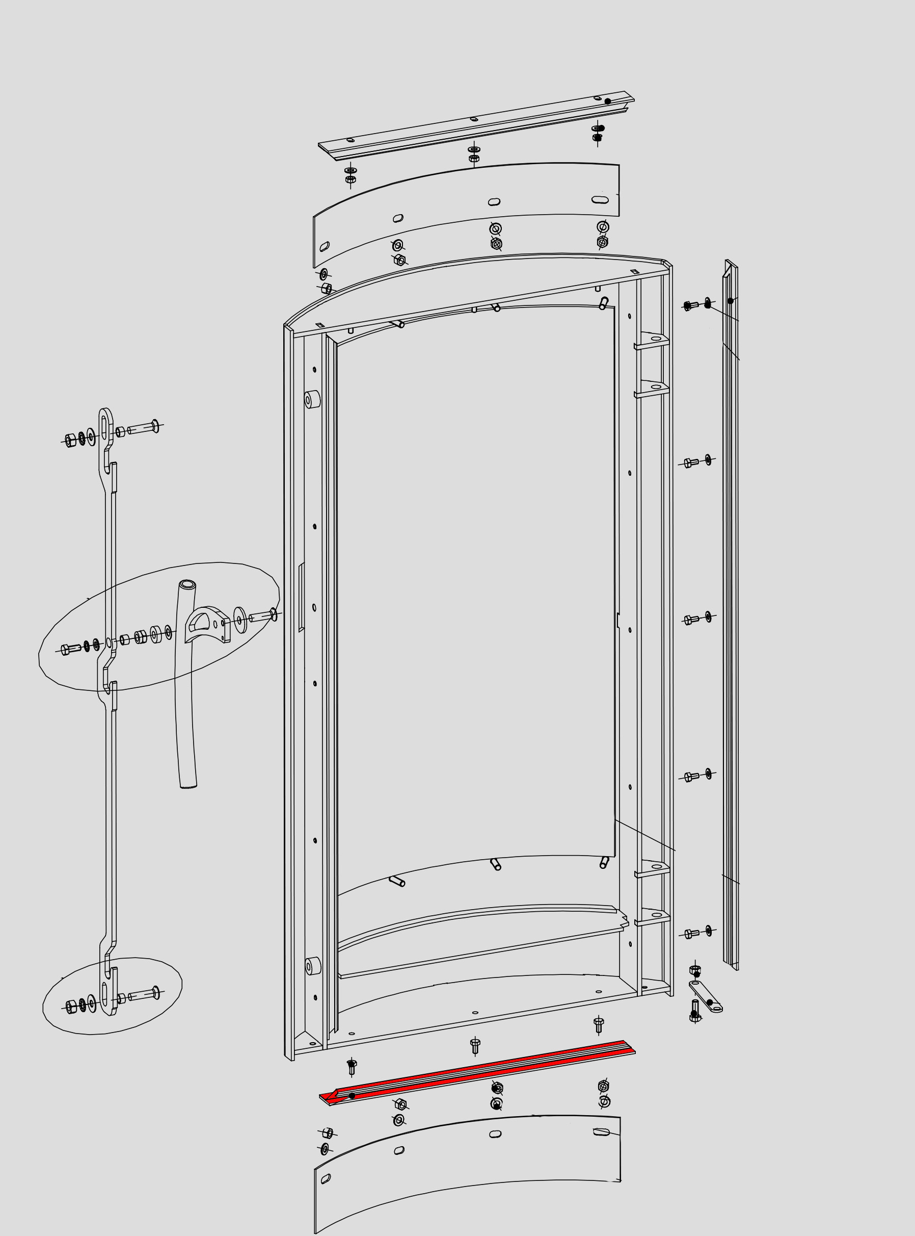 Romotop Busto Scheibenhalter unten Romotop Busto Scheibenhalter unten