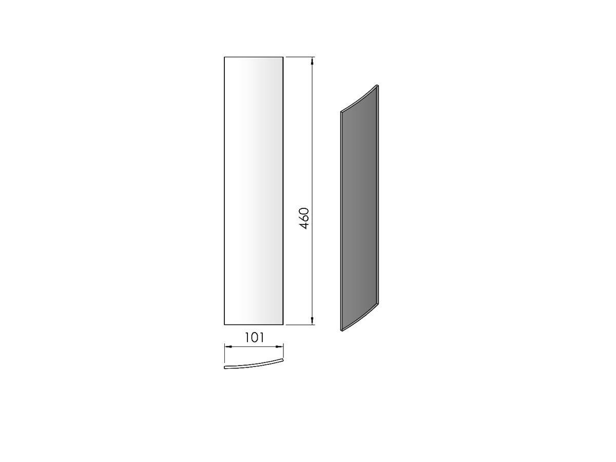 Termatech TT10 vitre latérale incurvé