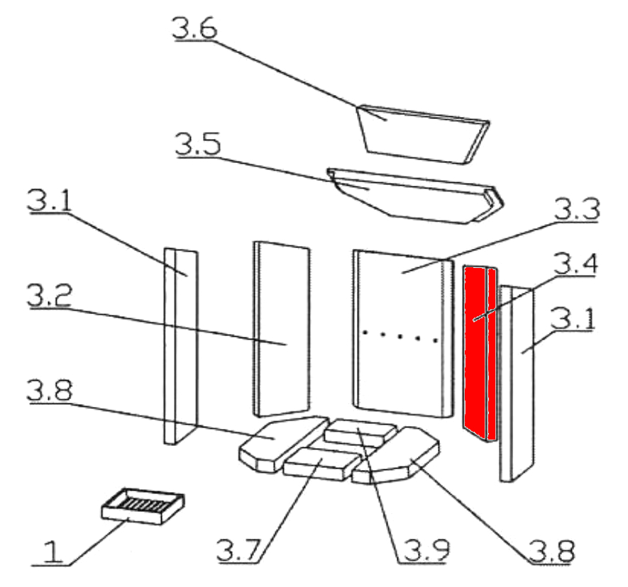 Oranier Kiruna 4 Zijsteen rechts achteraan A Oranier Kiruna 4 Zijsteen rechts achteraan A