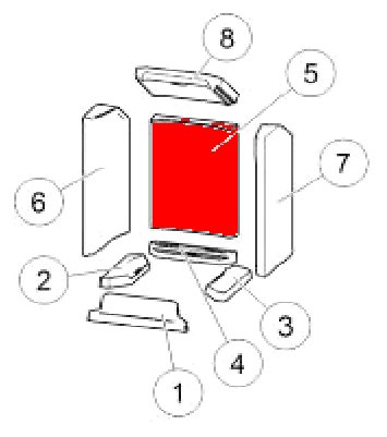 Austroflamm Moby pietra posteriore