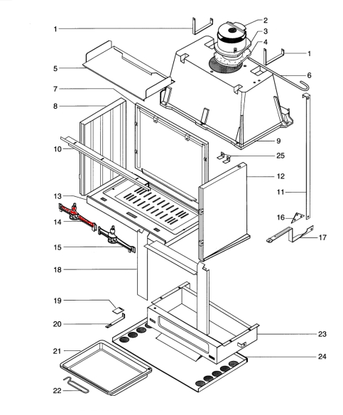 Supra F 162 C stående rist venstre Supra F 162 C stående rist venstre