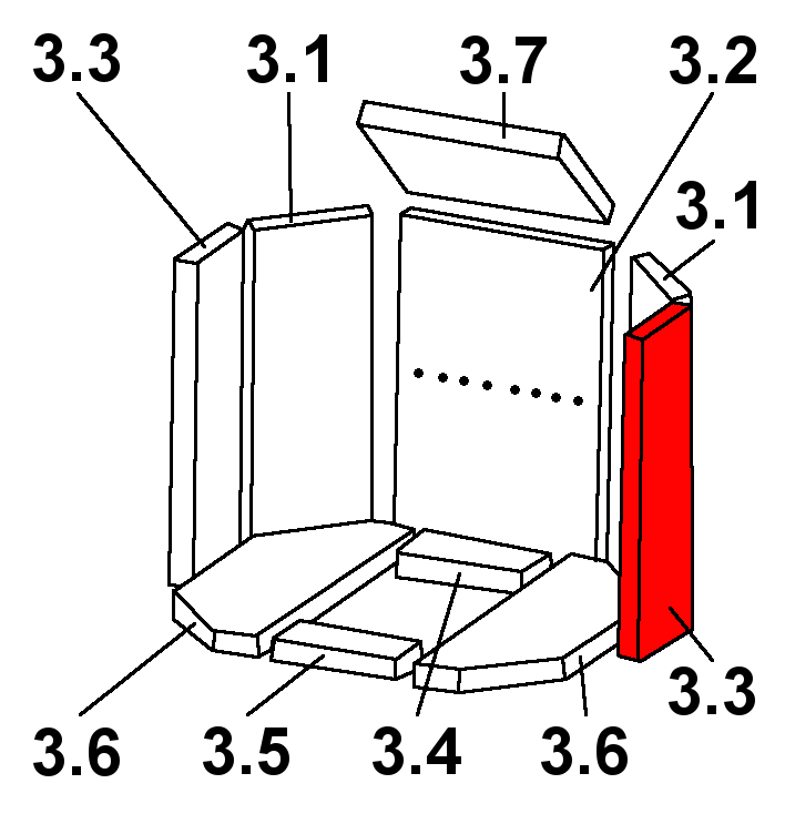 Oranier Kiruna 8 Seitenstein rechts vorne C Brennraumstein Oranier Kiruna 8 Seitenstein rechts vorne C Brennraumstein