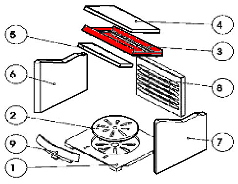 Austroflamm Darling fixation déflecteur grand Austroflamm Darling fixation déflecteur grand