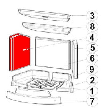 Austroflamm Fynn Seitenstein links Brennraumstein Austroflamm Fynn Seitenstein links Brennraumstein