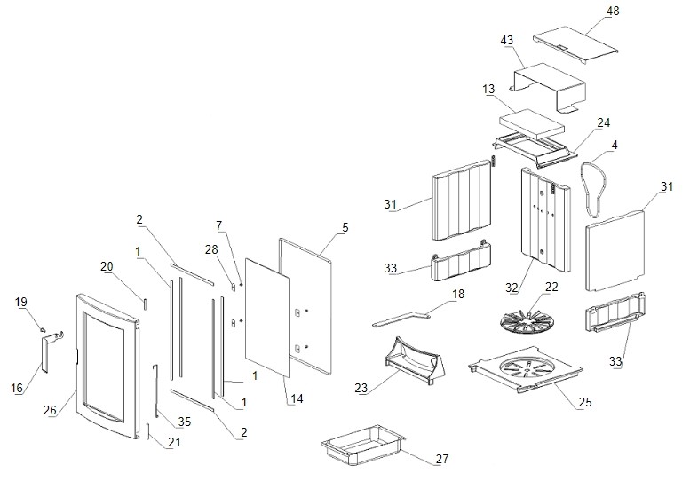 La Nordica Ester Forno Evo grille de décendrage B La Nordica Ester Forno Evo grille de décendrage B