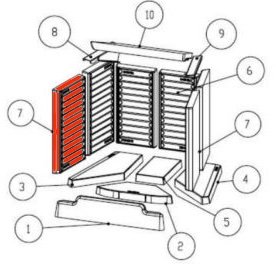 Austroflamm Jess Xtra Zijsteen links voorkant Austroflamm Jess Xtra Zijsteen links voorkant