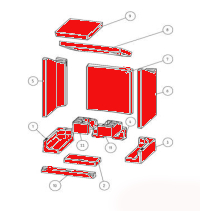 Austroflamm Mo Duo rivestimento focolare Austroflamm Mo Duo rivestimento focolare
