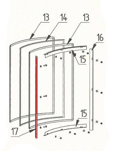 Fireplace Alicante support de vitre gauche Fireplace Alicante support de vitre gauche
