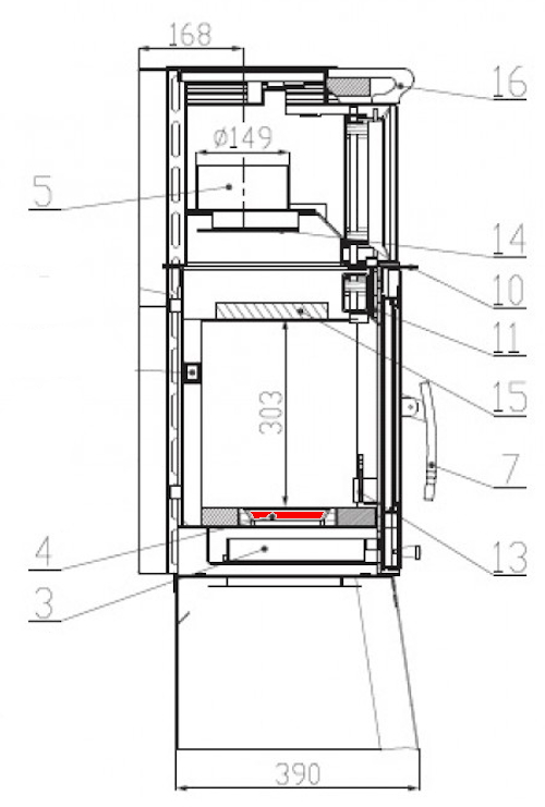 Haas+Sohn Treviso 320.15 Ascherost Explosionszeichnung Haas+Sohn Treviso 320.15 Ascherost Explosionszeichnung