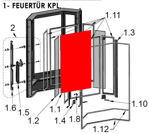 Justus P50-8 glas midten B