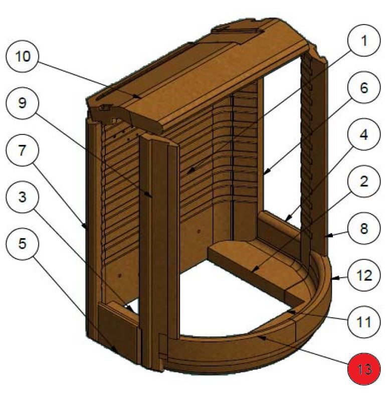 Attika Viva L G barrière à bois droit