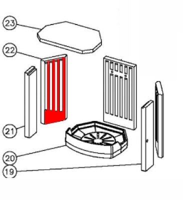 Oranier Cavex Seitenstein links hinten Vermiculitestein Oranier Cavex Seitenstein links hinten Vermiculitestein