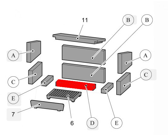 Haas-Sohn Java II 204.14 cegła podłogowa z tyłu