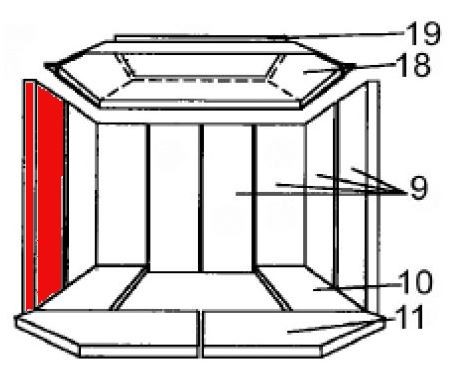 Austroflamm Wega pietra laterale a sinistra anteriore A Austroflamm Wega pietra laterale a sinistra anteriore A