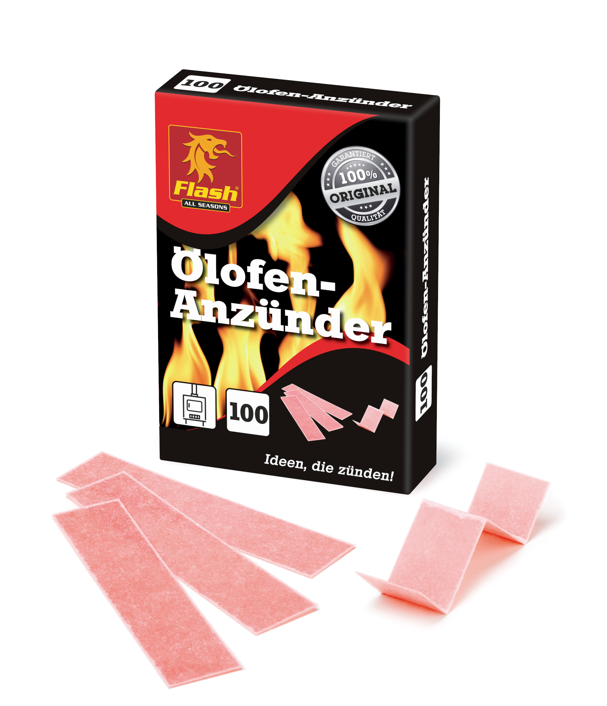 Flash Ölofenanzünder Wachspapierstreifen, 100 Stück Flash Ölofenanzünder Wachspapierstreifen, 100 Stück