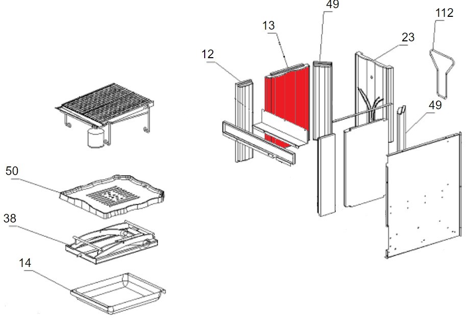 La Nordica America NE pierre latérale gauche milieu F