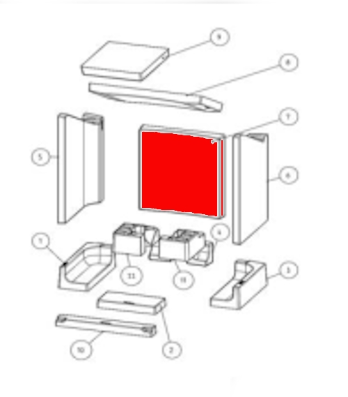Austroflamm Mo Duo Achterste muur steen Austroflamm Mo Duo Achterste muur steen