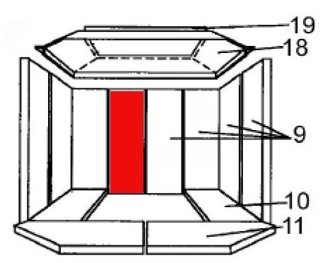 Austroflamm Wega pietra posteriore a sinistra centrale A Austroflamm Wega pietra posteriore a sinistra centrale A