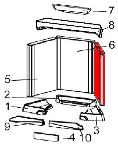 Austroflamm Lounge Xtra Seitenstein rechts Brennraumstein Austroflamm Lounge Xtra Seitenstein rechts Brennraumstein