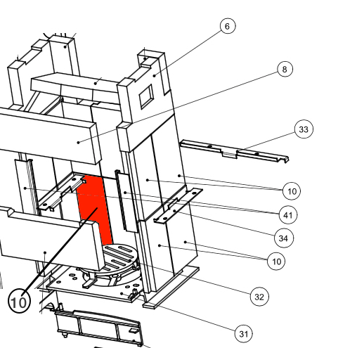 Wamsler WO 109-8 A Rückwandstein unten links Feuerraumstein Wamsler WO 109-8 A Rückwandstein unten links Feuerraumstein