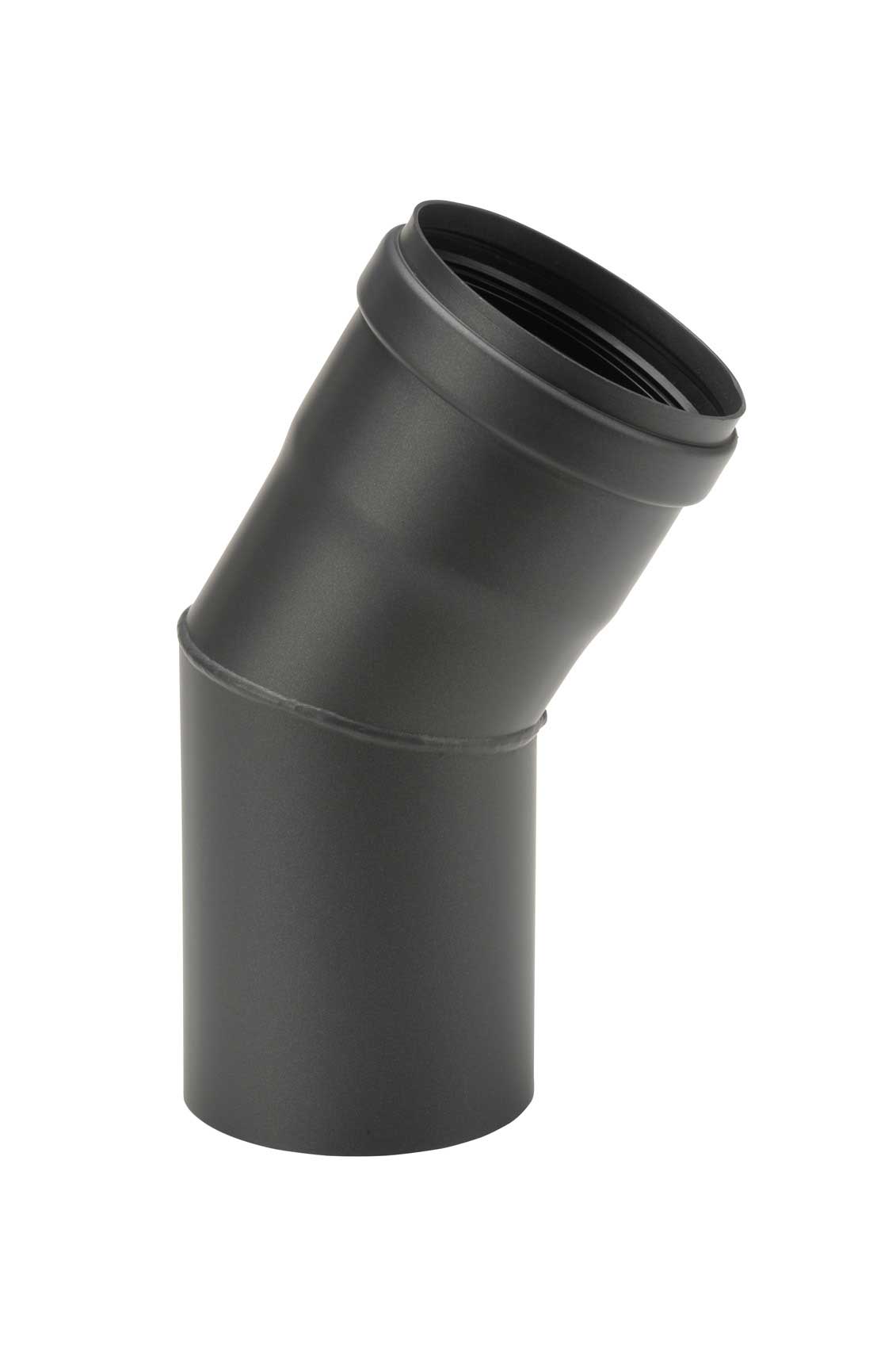Pellet-Ofenrohrbogen Stahl 30° schwarz SM19-230
