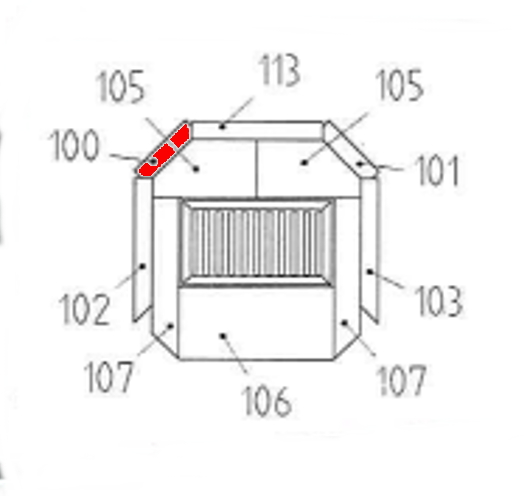 Haas-Sohn Bornholm 164.17 cegła boczna z lewej strony z tyłu A Haas-Sohn Bornholm 164.17 cegła boczna z lewej strony z tyłu A